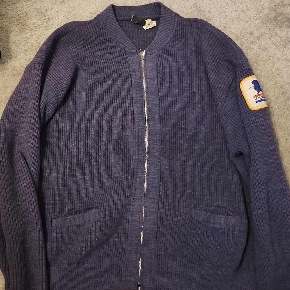 Vintage 1990s USPS Letter Carrier Winter Cardigan Approx. Size L-XL